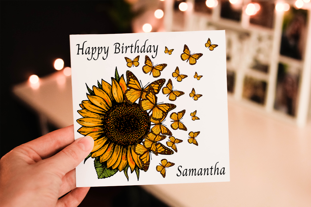 Butterfly Birthday Card, Friend Birthday Card, Card for Birthday